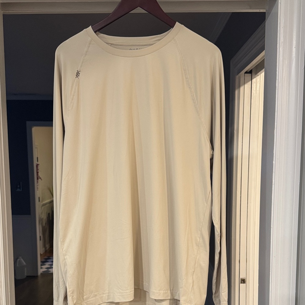 RHONE Men's Beige Long Sleeve Reign Tee